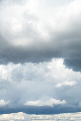 Obraz premium Sky background with heap clouds. Panorama