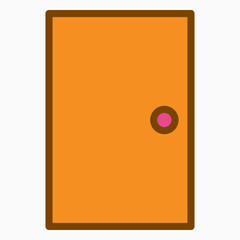 door icon, gate vector, wicket illustration