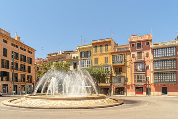 Placa de la Reina in the city of Plama on the island of Majorca
