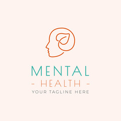 Mental Health Leaf Logo