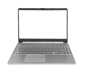Isolated laptop with empty space