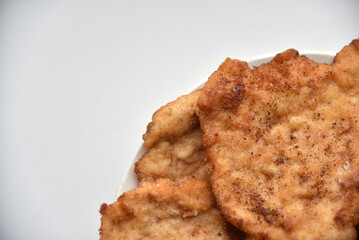 Fried delicious chicken nuggets in breadcrumbs