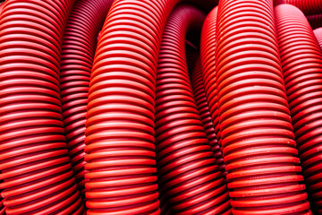 red corrugated pvc pipe for underground electrical cable laying