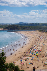 View of the beach of Suances, from the viewpoint, northern Spain