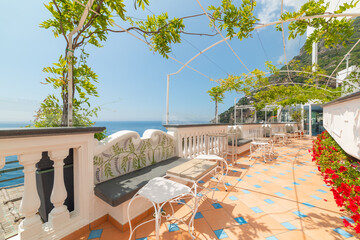 Gorgeous terrace by the sea in world famous Positano