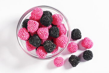 Jelly candies in the form of berries