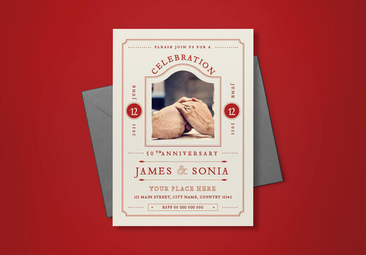 Anniversary Invitation Layout