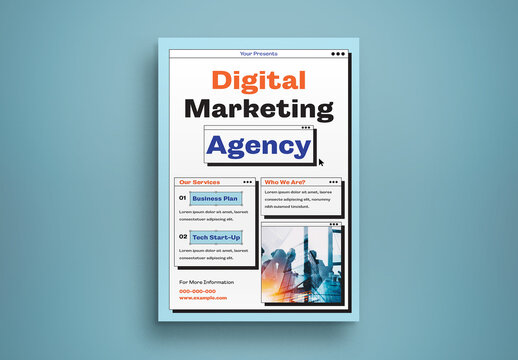 Digital Marketing Agency Flyer Layout