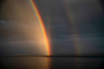 Lake Constance dramatic sunset, Meersburg, Germany