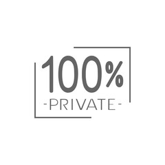 100 percent private message