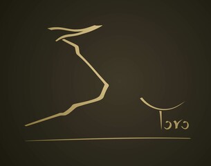 Golden bull line design