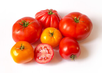 black, yellow and red tomatoes