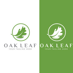 Autumn oak leaf logo and oak tree logo. With easy and simple editing of vector illustration.