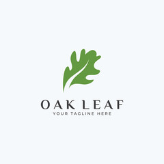 Obraz premium Autumn oak leaf logo and oak tree logo. With easy and simple editing of vector illustration.