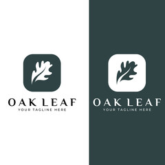Autumn oak leaf logo and oak tree logo. With easy and simple editing of vector illustration.