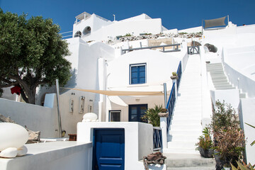 Fira Historical City Santorini Greece White Walls