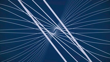 Abstract motion background. Animation. Abstract line on black background