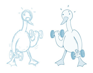 Goose in gym draw