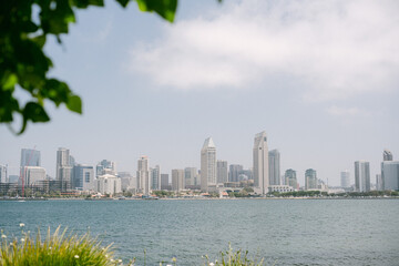 San Diego California city skyline and waterfront