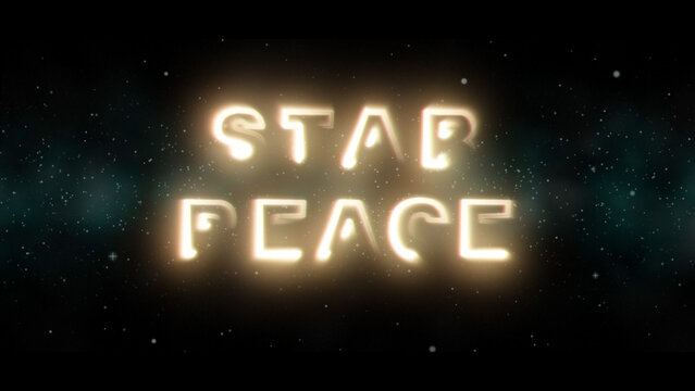 Star Peace Logo Crawling Text Full Frame Title