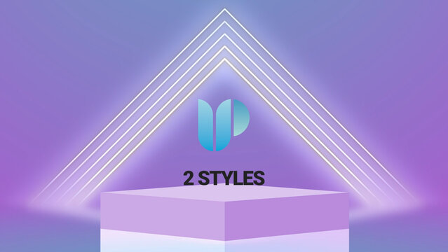 3D Shapes Text and Logo Gradient Full Frame Title