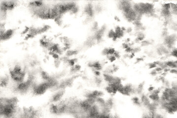 Black and white grunge texture. Soft color transitions. Shibory style or Tie dye textile design background. 