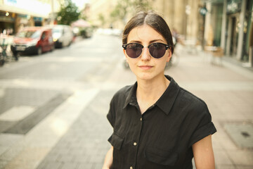 business woman portrait in the street 