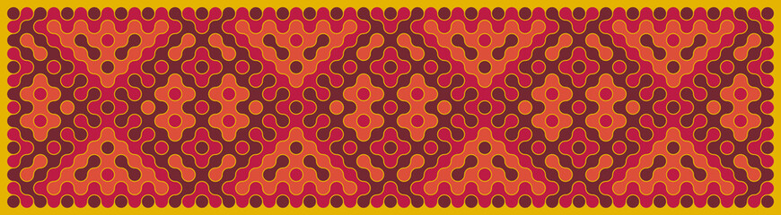 Multicolor truchet tiling connections illustration