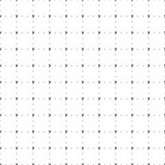 Square seamless background pattern from black wheat symbols are different sizes and opacity. The pattern is evenly filled. Vector illustration on white background