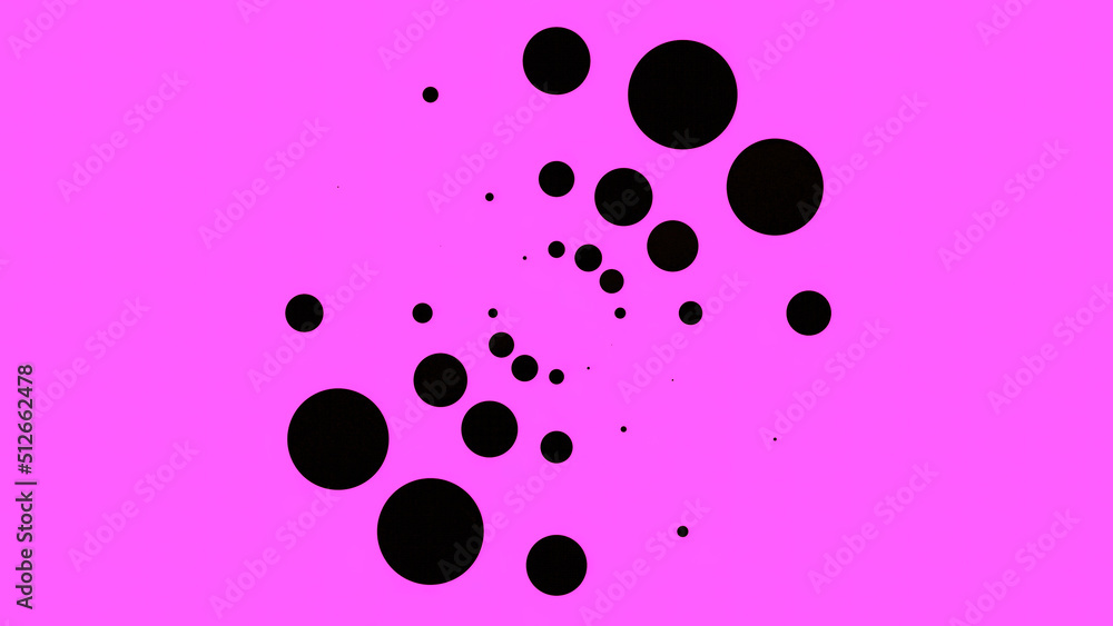 Aufkleber animation with black pulsating dots in circle. animation. black dots in three rows pulsate in circle