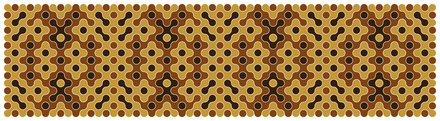 Multicolor truchet tiling connections illustration