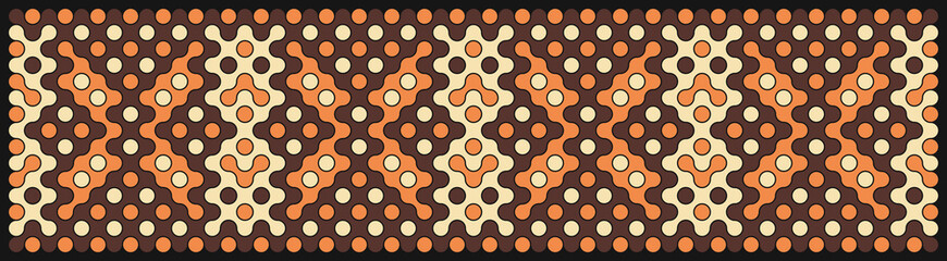 Multicolor truchet tiling connections illustration