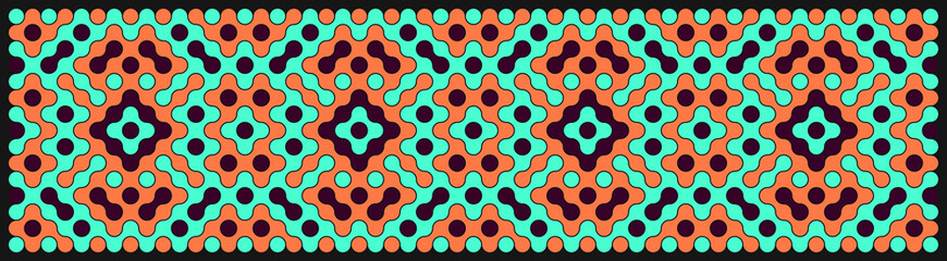 Multicolor truchet tiling connections illustration