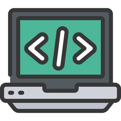 Laptop Coding Icon