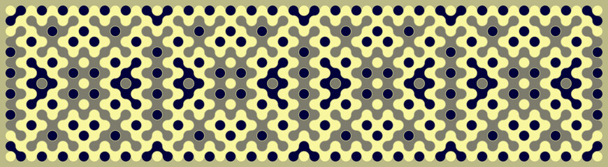 Multicolor truchet tiling connections illustration