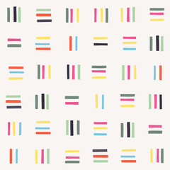 Abstract hand drawn pattern with color lines