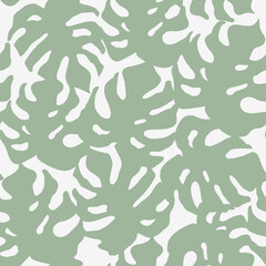 Seamless hand drawn leaves pattern