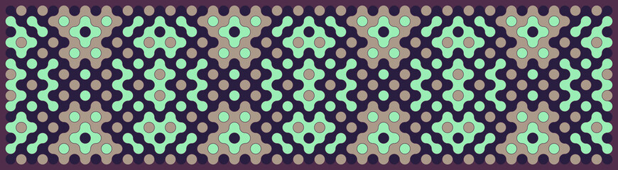 Multicolor truchet tiling connections illustration