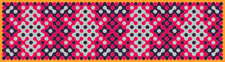 Multicolor truchet tiling connections illustration