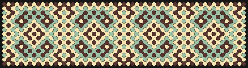 Multicolor truchet tiling connections illustration