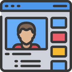 Online Video Playlist Icon