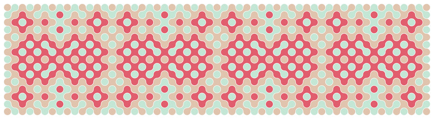 Multicolor truchet tiling connections illustration