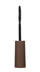 Brown mascara brush isolated on white
