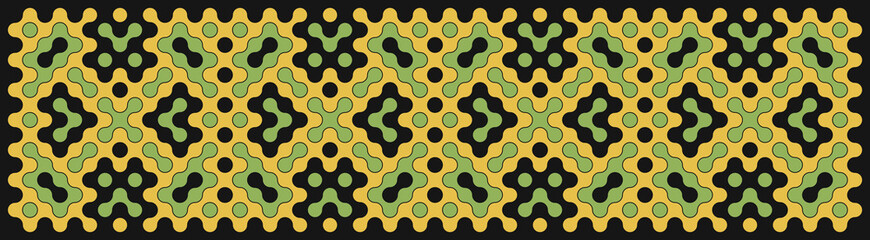 Multicolor truchet tiling connections illustration