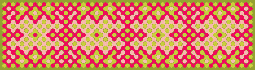 Multicolor truchet tiling connections illustration