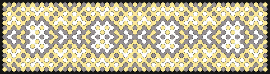 Multicolor truchet tiling connections illustration