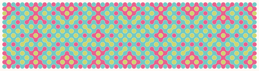 Multicolor truchet tiling connections illustration