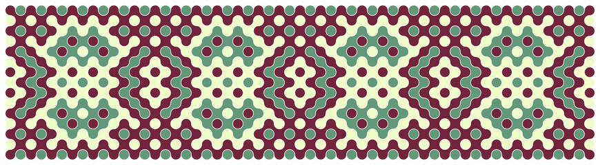 Multicolor truchet tiling connections illustration