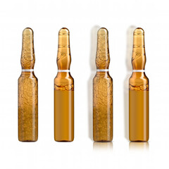 cosmetic ampoule for injections from glass