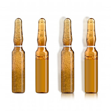 cosmetic ampoule for injections from glass